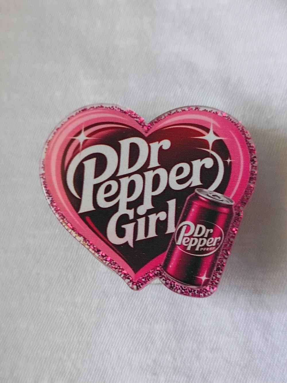 Dr Pepper Girl Heart Pop Socket